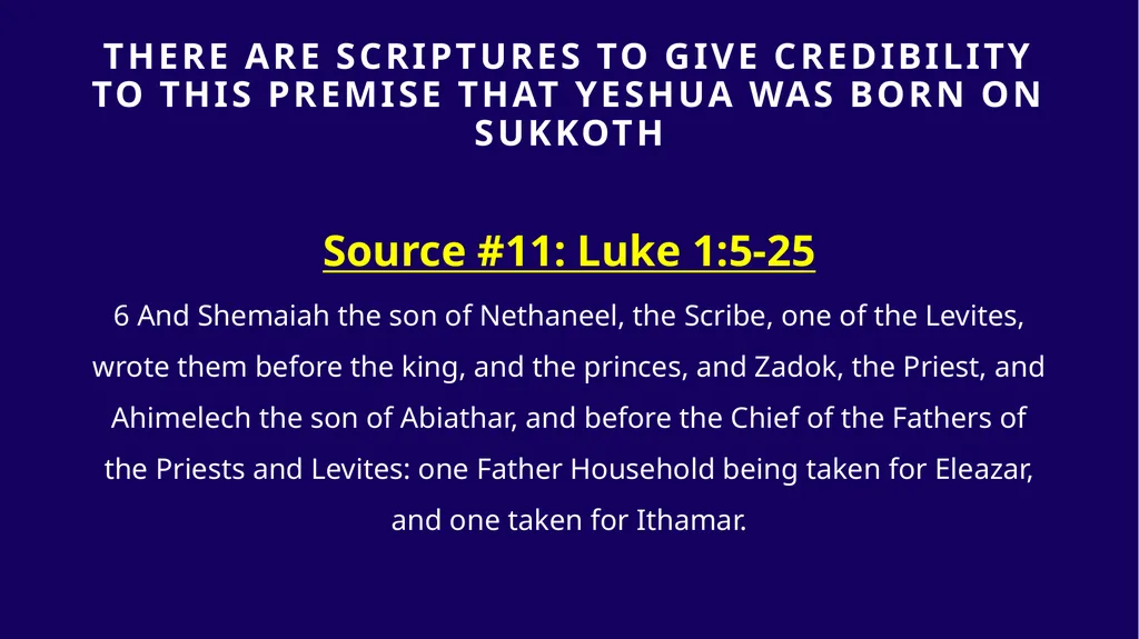 WHEN WAS YESHUA BORN? Evidence Based on Scriptural - slide 322 of 409