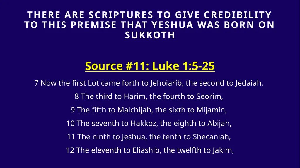 WHEN WAS YESHUA BORN? Evidence Based on Scriptural - slide 323 of 409