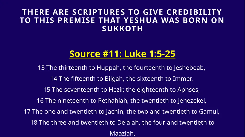 WHEN WAS YESHUA BORN? Evidence Based on Scriptural - slide 324 of 409