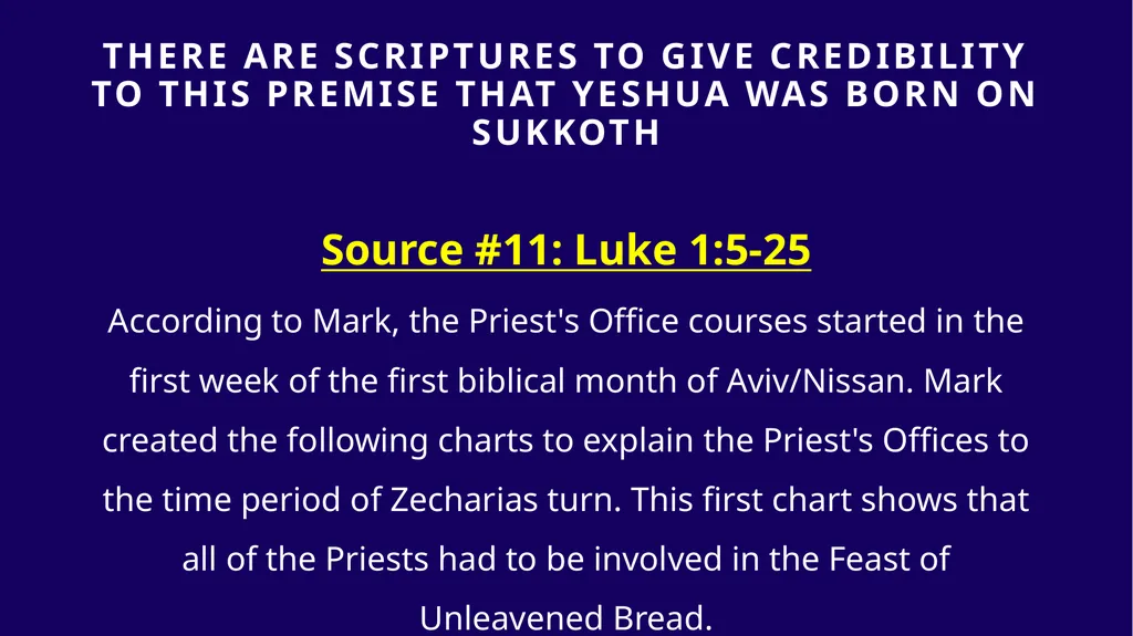 WHEN WAS YESHUA BORN? Evidence Based on Scriptural - slide 326 of 409