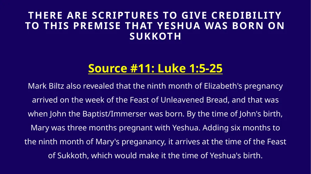 WHEN WAS YESHUA BORN? Evidence Based on Scriptural - slide 334 of 409