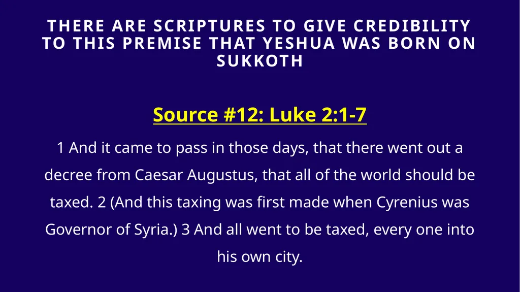 WHEN WAS YESHUA BORN? Evidence Based on Scriptural - slide 337 of 409