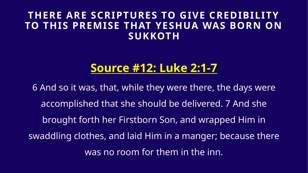 WHEN WAS YESHUA BORN? Evidence Based on Scriptural - slide 339 of 409