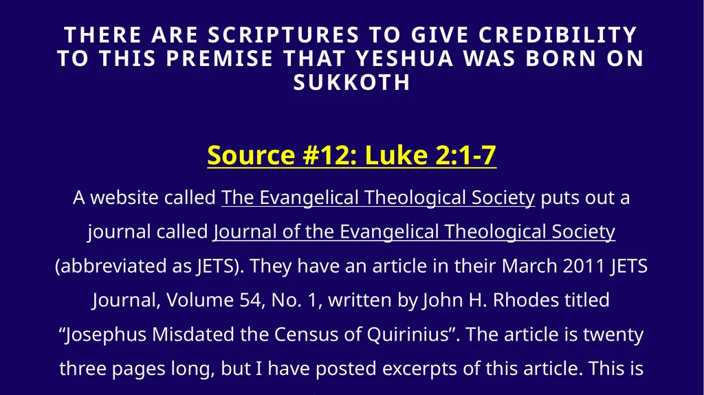 WHEN WAS YESHUA BORN? Evidence Based on Scriptural - slide 342 of 409