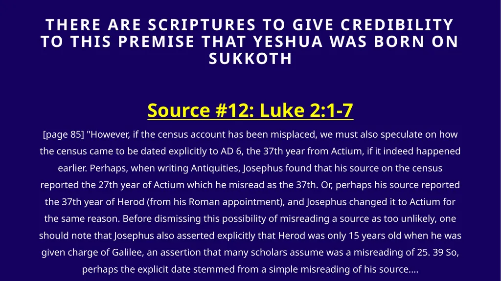 WHEN WAS YESHUA BORN? Evidence Based on Scriptural - slide 344 of 409