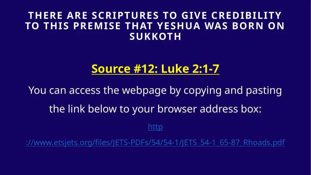 WHEN WAS YESHUA BORN? Evidence Based on Scriptural - slide 346 of 409