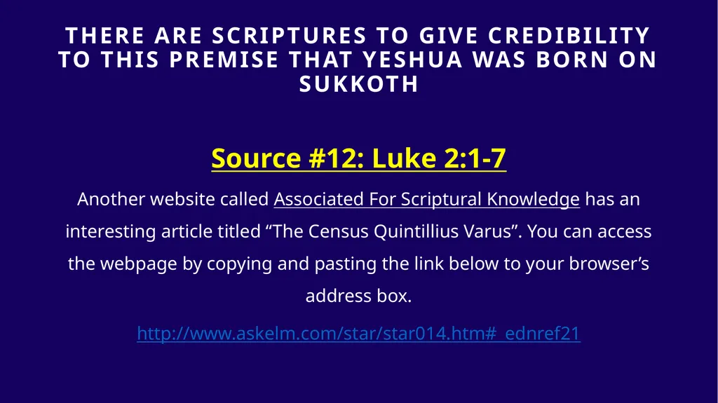 WHEN WAS YESHUA BORN? Evidence Based on Scriptural - slide 347 of 409