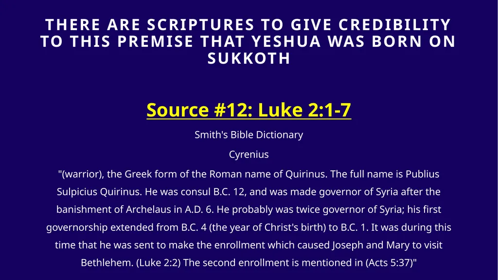 WHEN WAS YESHUA BORN? Evidence Based on Scriptural - slide 349 of 409