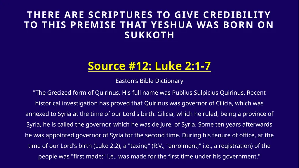 WHEN WAS YESHUA BORN? Evidence Based on Scriptural - slide 351 of 409