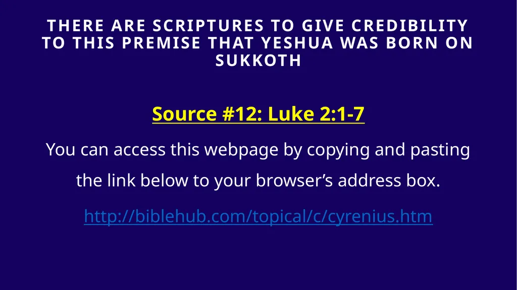 WHEN WAS YESHUA BORN? Evidence Based on Scriptural - slide 352 of 409