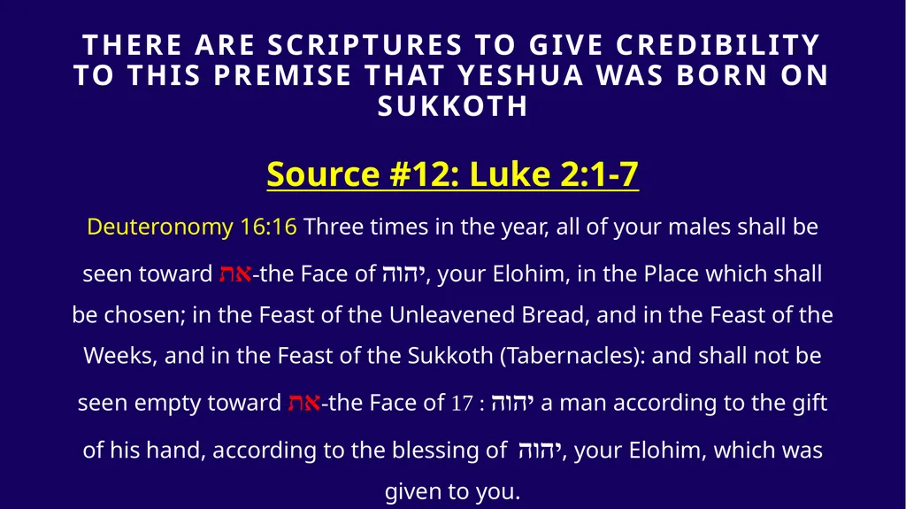 WHEN WAS YESHUA BORN? Evidence Based on Scriptural - slide 354 of 409
