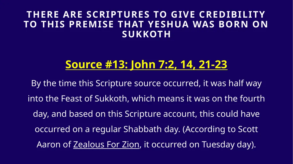 WHEN WAS YESHUA BORN? Evidence Based on Scriptural - slide 365 of 409