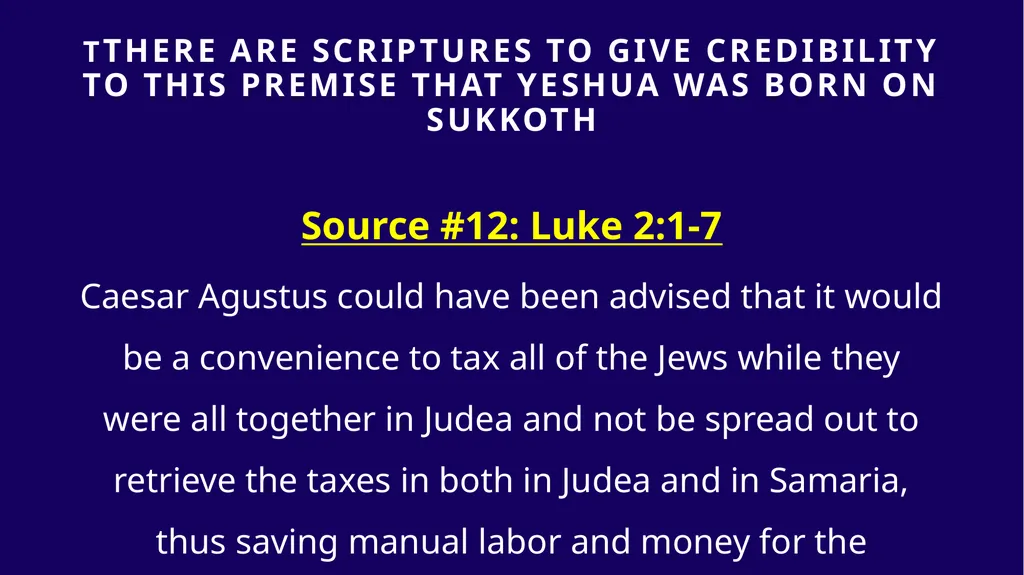 WHEN WAS YESHUA BORN? Evidence Based on Scriptural - slide 355 of 409