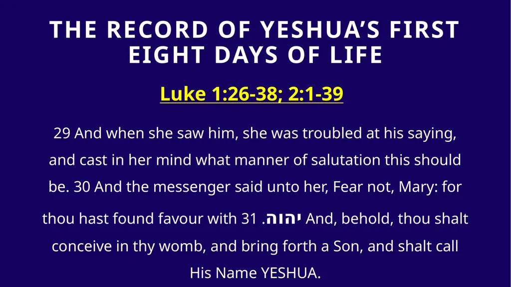 WHEN WAS YESHUA BORN? Evidence Based on Scriptural - slide 10 of 409