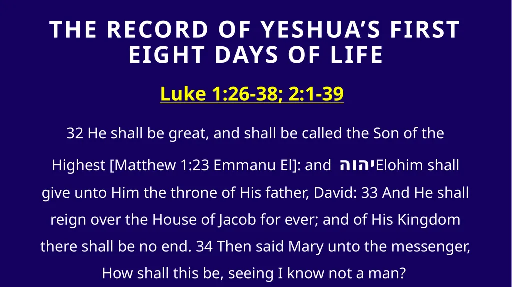 WHEN WAS YESHUA BORN? Evidence Based on Scriptural - slide 11 of 409