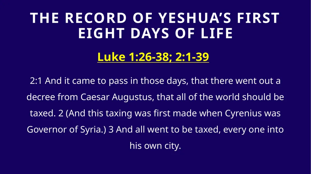 WHEN WAS YESHUA BORN? Evidence Based on Scriptural - slide 18 of 409