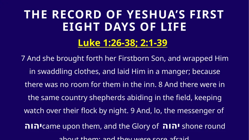 WHEN WAS YESHUA BORN? Evidence Based on Scriptural - slide 20 of 409
