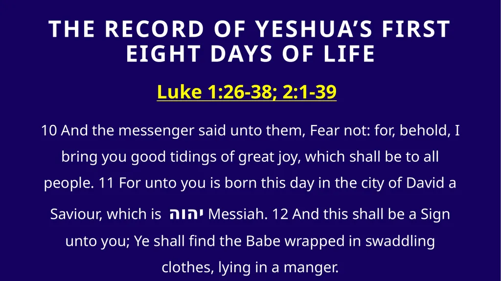 WHEN WAS YESHUA BORN? Evidence Based on Scriptural - slide 21 of 409