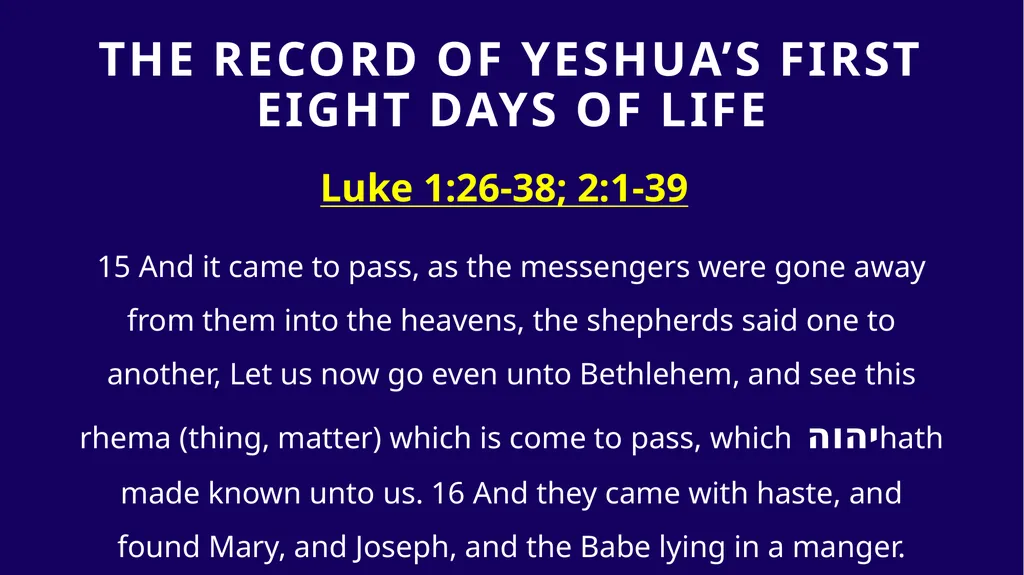 WHEN WAS YESHUA BORN? Evidence Based on Scriptural - slide 23 of 409