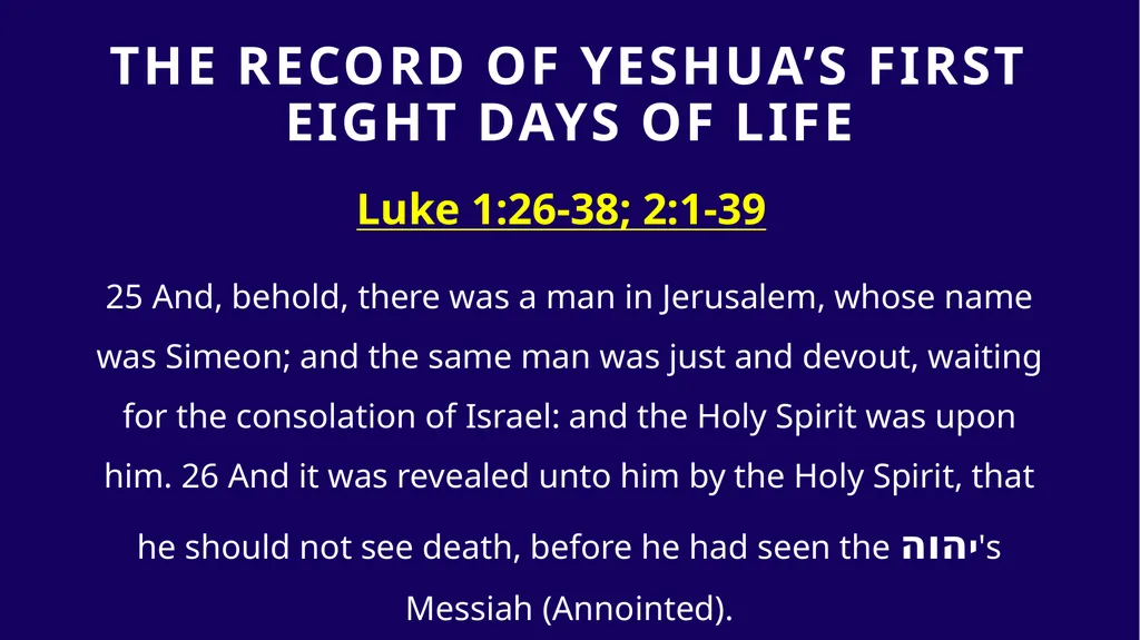 WHEN WAS YESHUA BORN? Evidence Based on Scriptural - slide 27 of 409