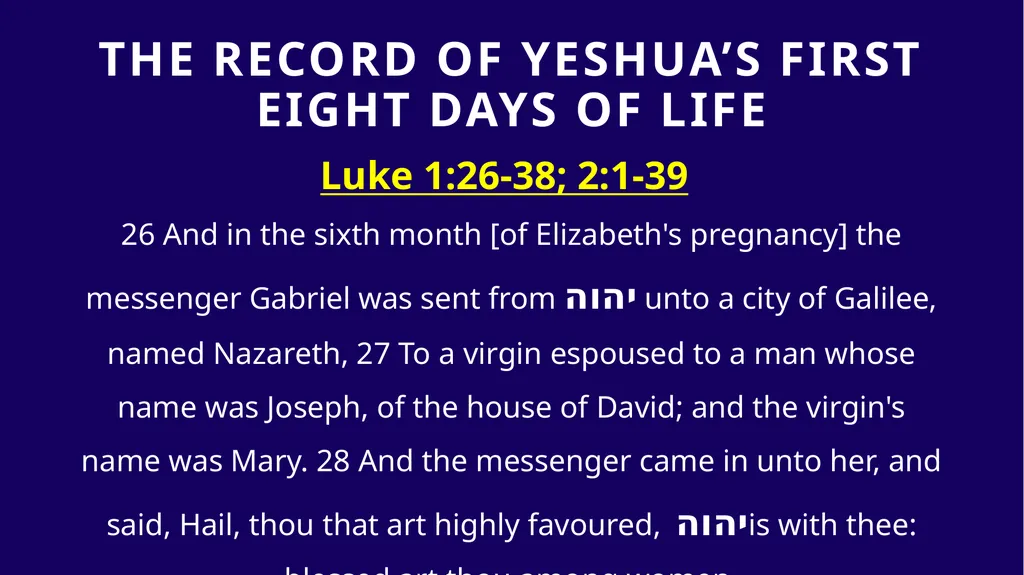 WHEN WAS YESHUA BORN? Evidence Based on Scriptural - slide 9 of 409