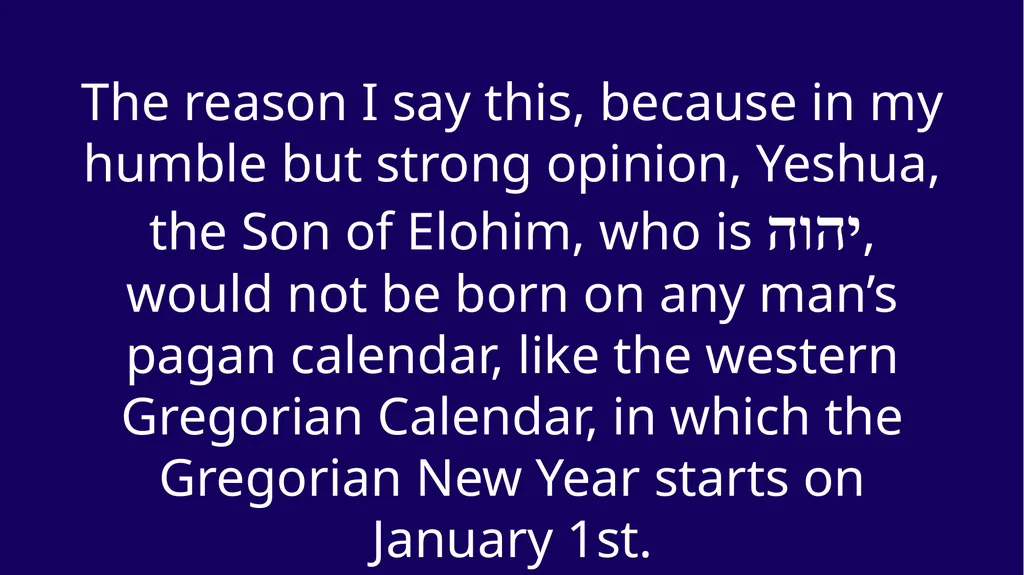 WHEN WAS YESHUA BORN? Evidence Based on Scriptural - slide 62 of 409