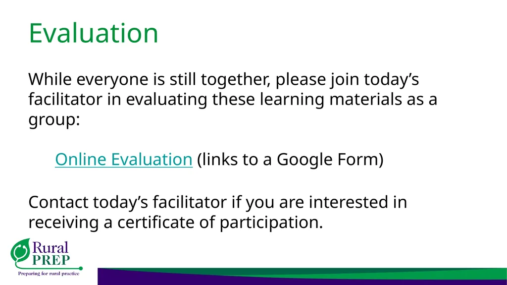 A Note to Facilitators Dear Facilitator, Thank you - slide 33 of 34