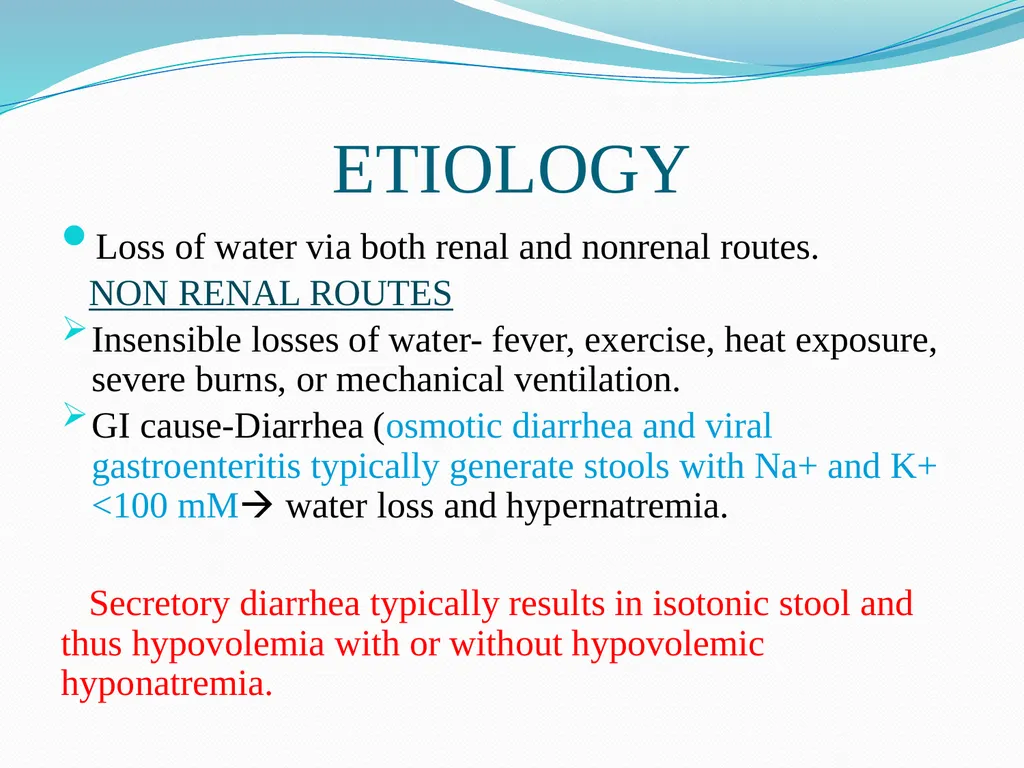 HYPERNATREMIA DR. NITHYA RAMANUJAN JUNIOR RESIDENT - slide 4 of 20