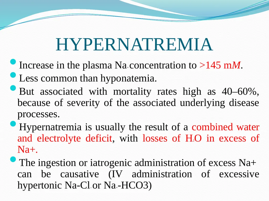 HYPERNATREMIA DR. NITHYA RAMANUJAN JUNIOR RESIDENT - slide 2 of 20