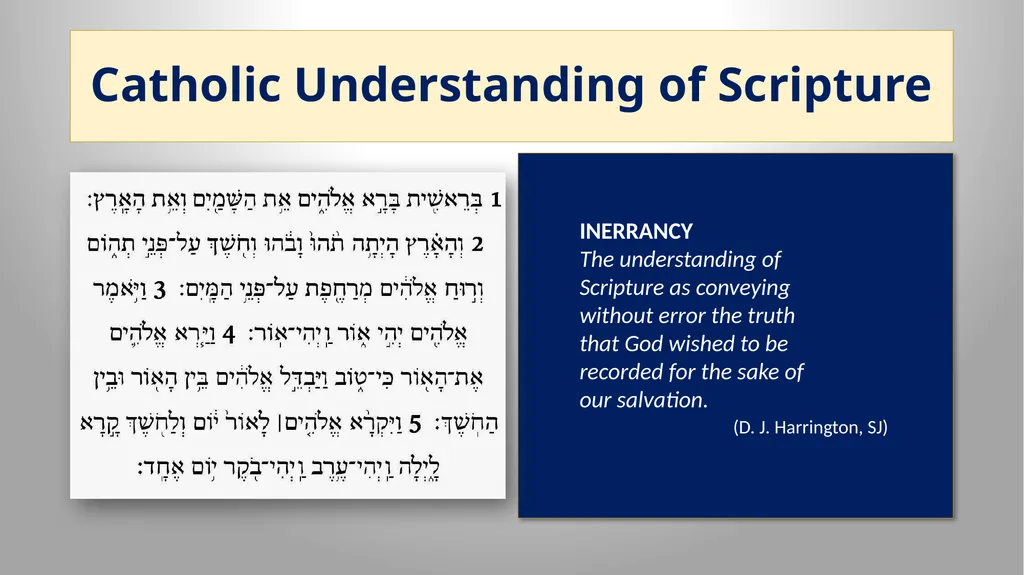 Sacred Scripture SACRED SCRIPTURE is the speech of - slide 11 of 20