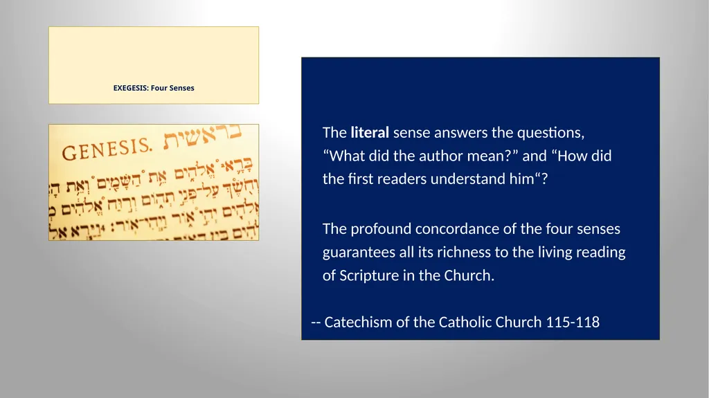 Sacred Scripture SACRED SCRIPTURE is the speech of - slide 20 of 20