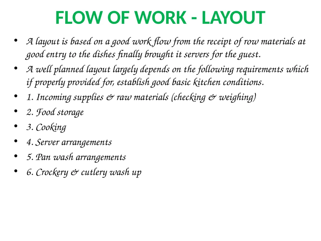 Subject Title : FOOD SERVICE MANAGEMENT-II Subject - slide 3 of 47