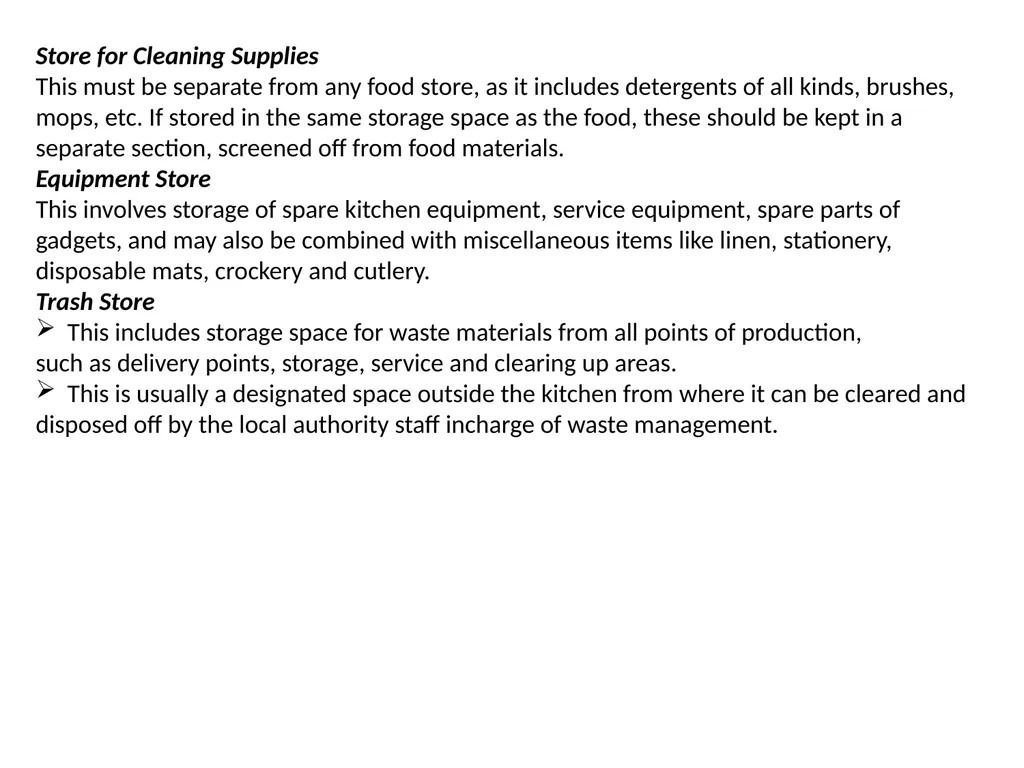 Subject Title : FOOD SERVICE MANAGEMENT-II Subject - slide 38 of 47
