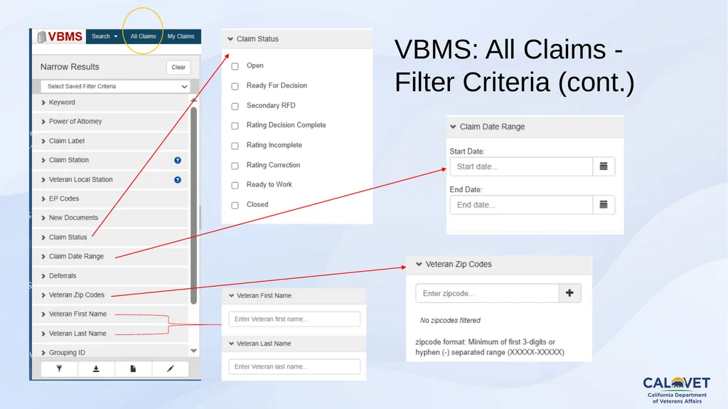 Navigating VBMS June 24, 2025 VBMS (Veterans - slide 15 of 43