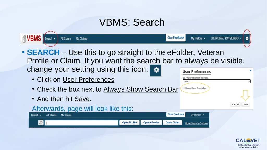 Navigating VBMS June 24, 2025 VBMS (Veterans - slide 4 of 43
