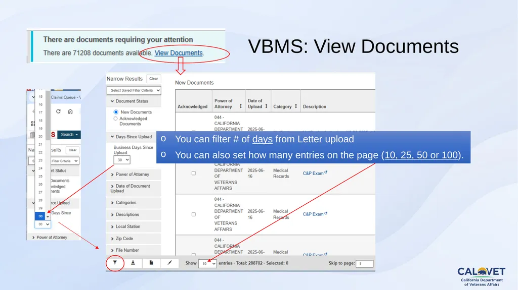 Navigating VBMS June 24, 2025 VBMS (Veterans - slide 9 of 43