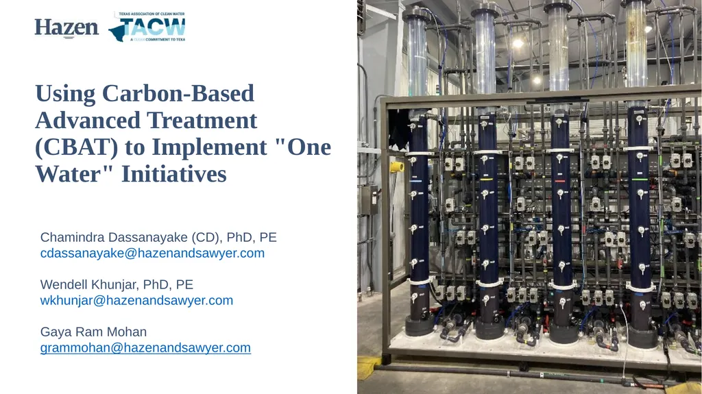 Using Carbon-Based Advanced Treatment (CBAT) to - slide 29 of 29
