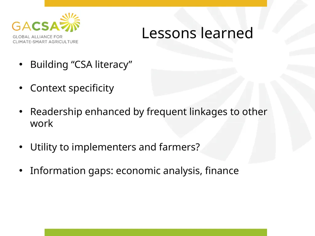 Technical interventions and practices in CSA Meryl - slide 4 of 5