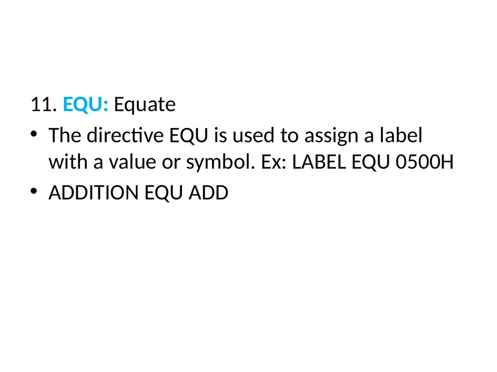 UNIT-II 8086 ASSEMBLY LANGUAGE PROGRAMMING BY: Ms. - slide 14 of 29