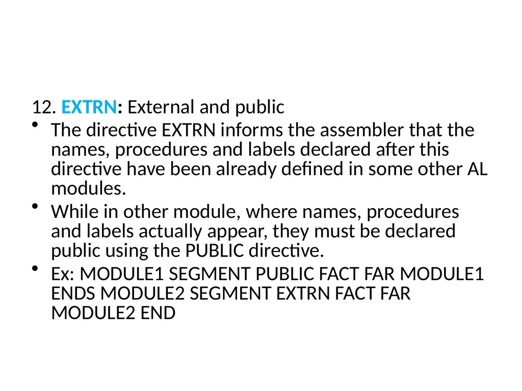 UNIT-II 8086 ASSEMBLY LANGUAGE PROGRAMMING BY: Ms. - slide 15 of 29
