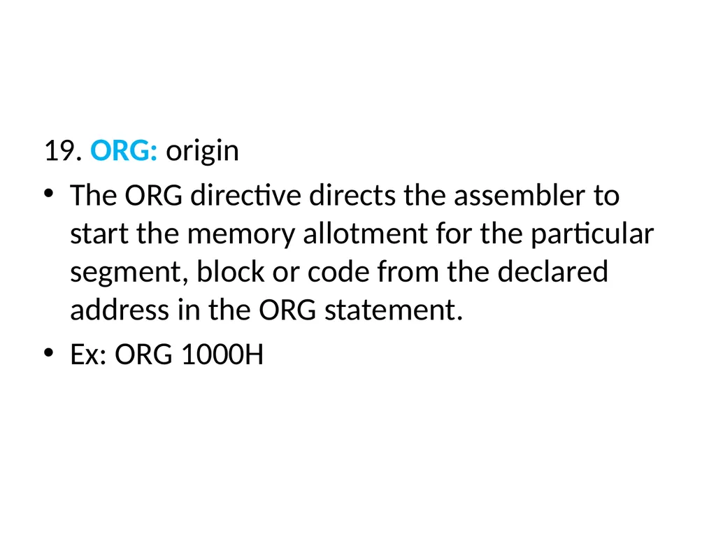 UNIT-II 8086 ASSEMBLY LANGUAGE PROGRAMMING BY: Ms. - slide 22 of 29