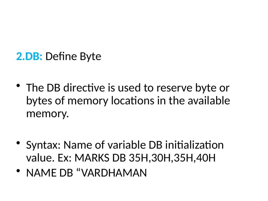 UNIT-II 8086 ASSEMBLY LANGUAGE PROGRAMMING BY: Ms. - slide 5 of 29