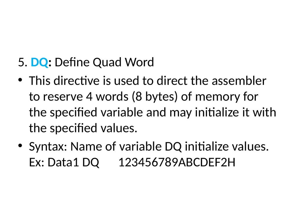 UNIT-II 8086 ASSEMBLY LANGUAGE PROGRAMMING BY: Ms. - slide 8 of 29