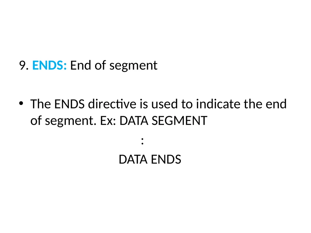 UNIT-II 8086 ASSEMBLY LANGUAGE PROGRAMMING BY: Ms. - slide 12 of 29