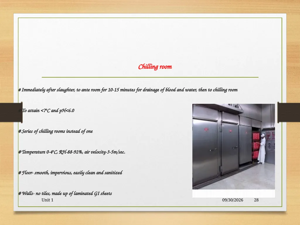 Abattoir – materials, designs and layout 5/19/2020 - slide 28 of 36