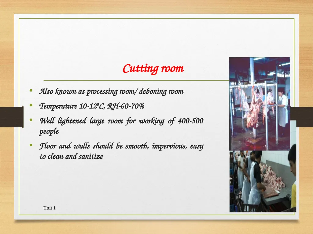 Abattoir – materials, designs and layout 5/19/2020 - slide 32 of 36