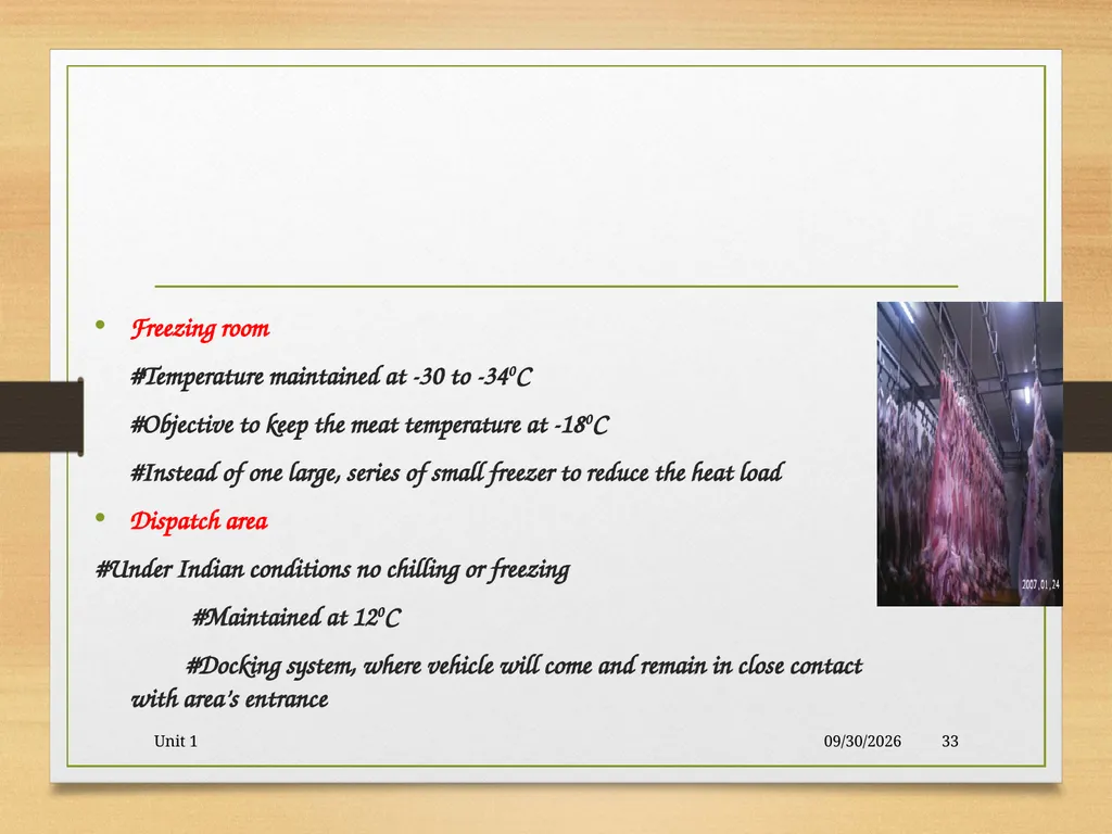 Abattoir – materials, designs and layout 5/19/2020 - slide 33 of 36