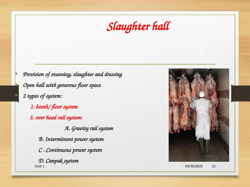 Abattoir – materials, designs and layout 5/19/2020 - slide 25 of 36