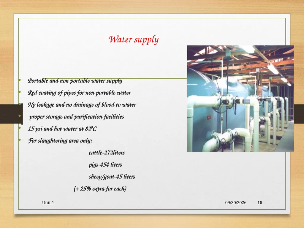 Abattoir – materials, designs and layout 5/19/2020 - slide 16 of 36