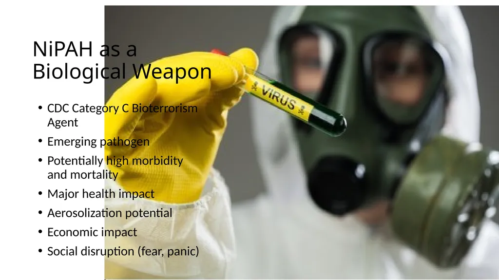 Preventing Future Pandemics. Nipah Virus “Bat with - slide 28 of 32